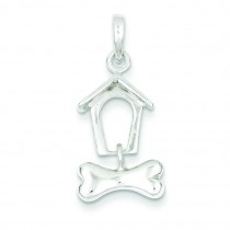 Doghouse Pendant in Sterling Silver