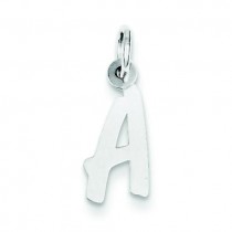 Small Initial A Charm in Sterling Silver