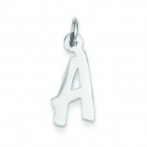 Medium Initial A Charm in Sterling Silver