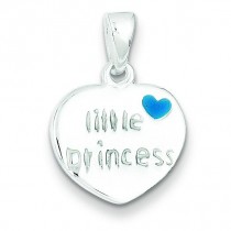 Little Princess Heart Pendant in Sterling Silver