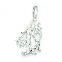Number One Mom Charm in Sterling Silver