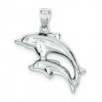 Dolphins Pendant in Sterling Silver