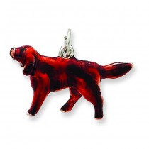 Small Irish Setter Charm in Sterling Silver