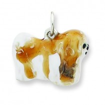 Lhasa Apso Charm in Sterling Silver