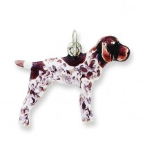 German Shorthaired Pointer Charm in Sterling Silver