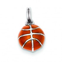 Basketball Charm in Sterling Silver