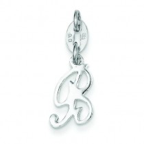 Initial B Pendant in Sterling Silver
