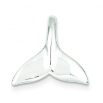 Whale Tail Slide Pendant in Sterling Silver