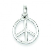 Peace Sign Charm in Sterling Silver