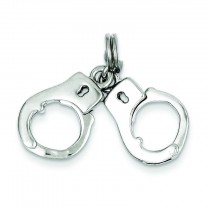 Movable Handcuffs Charm in Sterling Silver