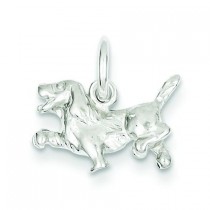 Dog Charm in Sterling Silver
