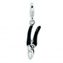 Pruning Shears Lobster Clasp Charm in Sterling Silver