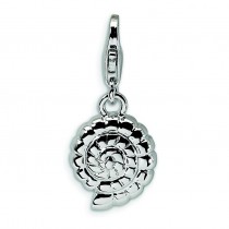 Shell Lobster Clasp Charm in Sterling Silver
