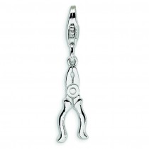 Pliers Lobster Clasp Charm in Sterling Silver