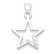 CZ Star Pendant in Sterling Silver