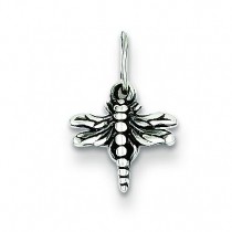 Antiqued Dragonfly Charm in Sterling Silver