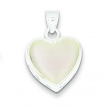 Heart Mother Of Pearl Pendant in Sterling Silver