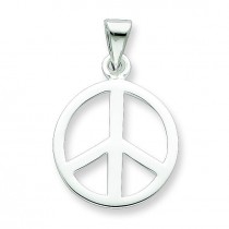 Peace Sign Pendant in Sterling Silver
