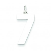 Large Number 7 in Sterling Silver