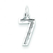 Small Diamond Cut Charm in Sterling Silver