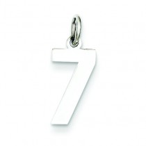Small Number 7 in Sterling Silver