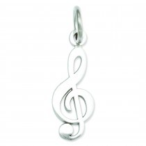 Treble Cleft Charm in 14k White Gold