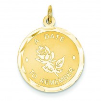 Date To Remember Charm in 14k Yellow Gold