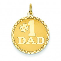 Dad Charm in 14k Yellow Gold