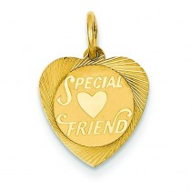Special Friend Charm in 14k Yellow Gold