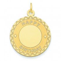 Happy Birthday Charm in 14k Yellow Gold