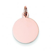 Plain Disc Charm in 14k Yellow Gold