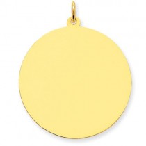 Plain Circular Engraveable Disc Charm in 14k Yellow Gold