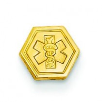 Non Attachable Medical Emblem Charm in 14k Yellow Gold