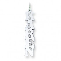 Letters Nameplate in 14k White Gold