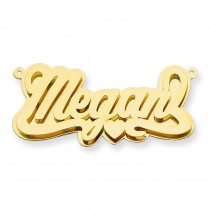 Name Plate Pendant in 14k Yellow Gold