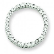 Diamond Circle Pendant in 14k White Gold 