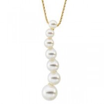 Freshwater Pearl Pendant in 14k White Gold