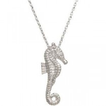 Seahorse Pendant in Sterling Silver