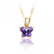 Birthstone Pendant Or Necklace Box in 10k Yellow Gold