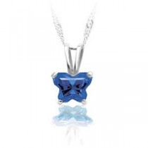 Birthstone Pendant Or Necklace Box in 14k White Gold