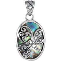 Genuine Dragon Fly Pendant in Sterling Silver