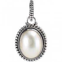 Cultured Pearl Pendant in Sterling Silver