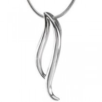 Gold Fashion Pendant On An Snake Chain in 14k White Gold