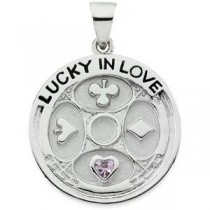 Lucky In Love Pendant Chain in Sterling Silver