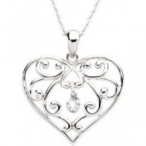 The Healing HeartTrade Pendant Chain in Sterling Silver