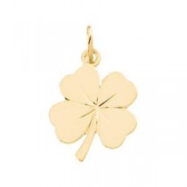Four Leaf Clover Charm in 14k Yellow Gold