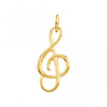 Musical Note Charm in 14k Yellow Gold