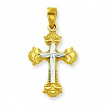 Diamond-Cut Cross Pendant in 10k Yellow Gold