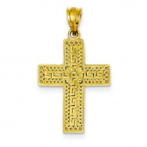 Greek Filigree Cross in 14k Yellow Gold