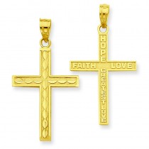 Reversible Cross in 14k Yellow Gold